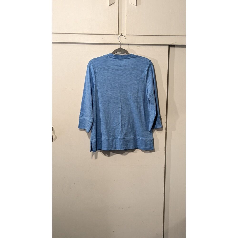 Chico's Sail Away V-Neck Henly Top blue size S - Picture 2 of 7